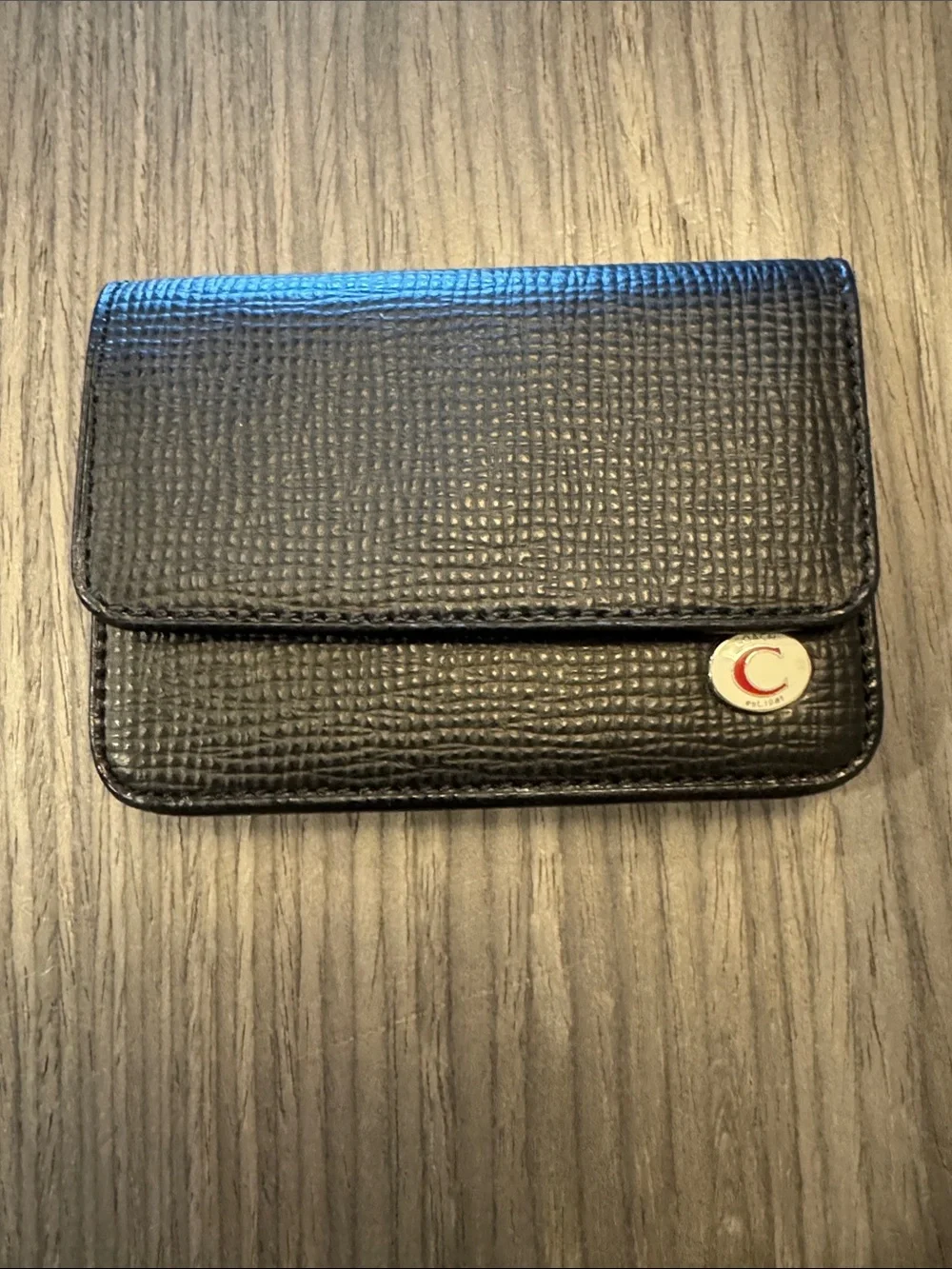 COACH Black Leather Business/Credit Card Holder